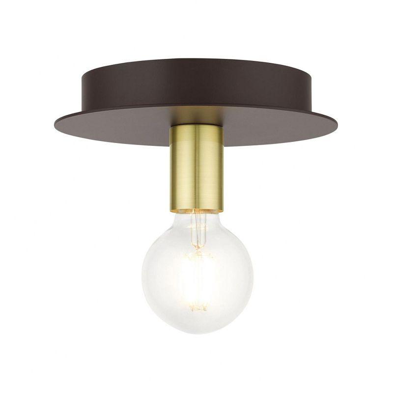 Livex Lighting Hillview 1 - Light Flush Mount in  Bronze