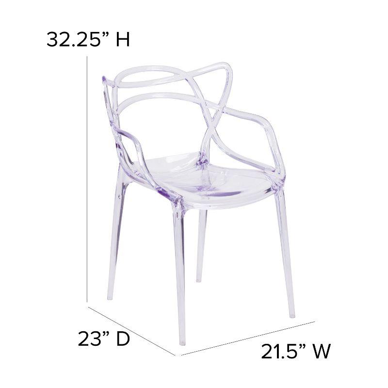 Flash Furniture Nesting Series Transparent Stacking Side Chair