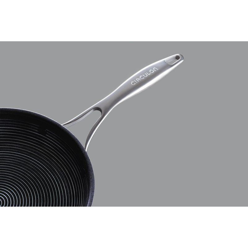 Circulon Circulon Clad Stainless Steel Cookware and Utensil Set with Hybrid SteelShield Nonstick, 12-Piece