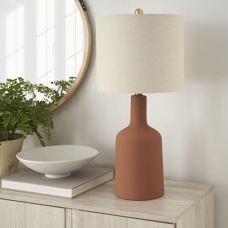 22" Terracotta Ceramic Table Lamp - Nourison