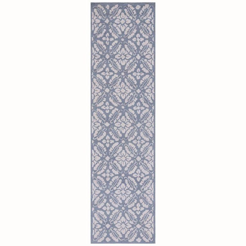 Chelsea Blue Hand-Knotted Wool Runner Rug