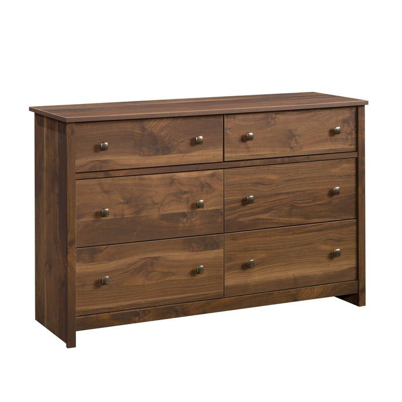 Grand Walnut 57'' Double Dresser with Deep Drawers