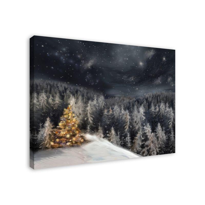 Creative Products Lit Tree Winter Landscape 40 x 30 Canvas Wall Art