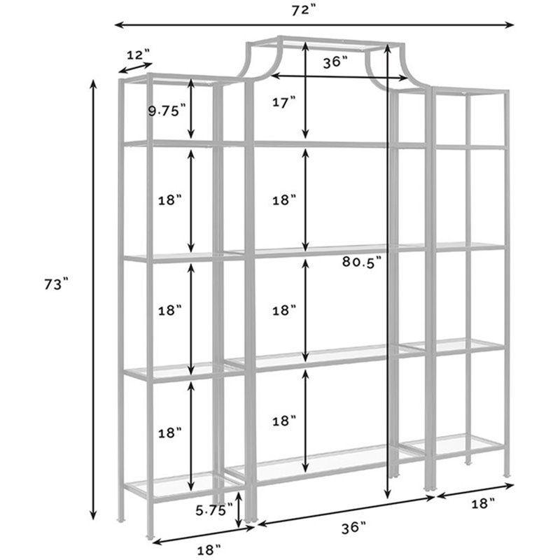 Metal 3 Piece Etagere in Gold - Pemberly Row