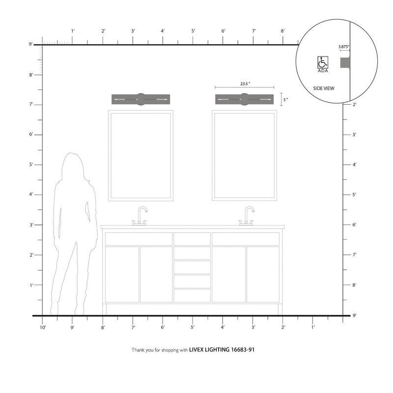 Livex Lighting Soma 3 - Light Vanity in  Brushed Nickel