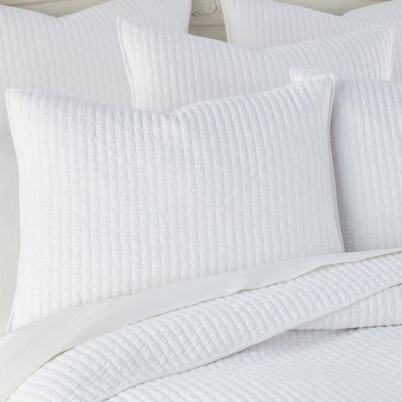UNIVERSAL WINDOW SOLUTIONS Cross Stitch Bright Quilt Set - 100% Cotton -  King Quilt + 2 King Shams - Reversible - Cotton Fabric