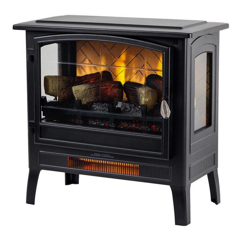 Country Living Infrared Freestanding Electric Fireplace Stove Heater | 1,000 SQ FT with Wooden Logs