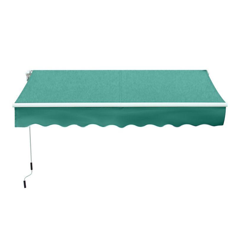 Outsunny 118'' W x 3'' D Fabric Cover Retractable Patio Awning