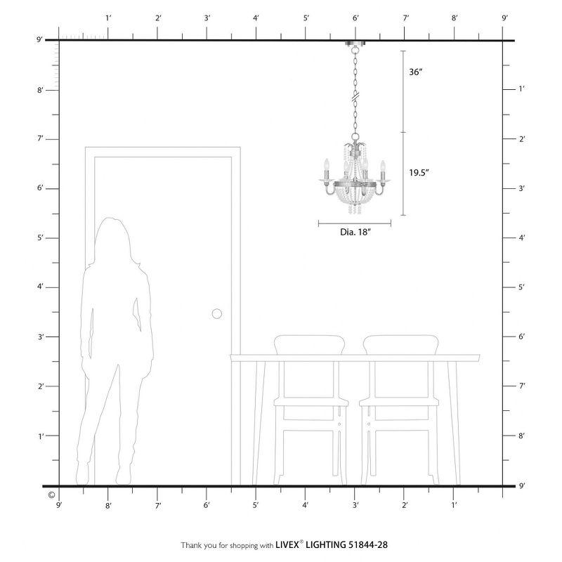 Livex Lighting Valentina 4 - Light Chandelier in  Winter Gold