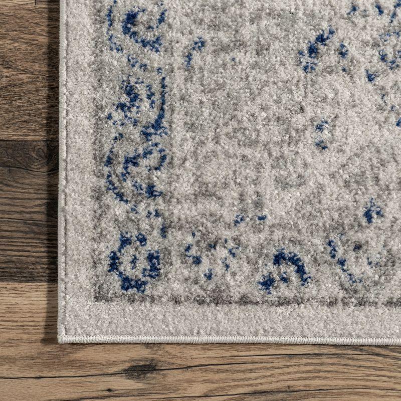 Nuloom Minta Medallion 10x14 Indoor Area Rug for Living Room Bedroom Dining Room Kitchen, Blue/Off White