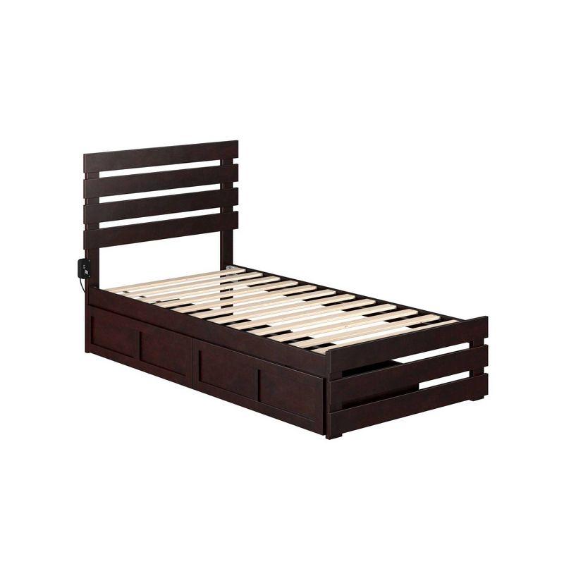 Aaliyah-Skye Solid Wood Slat Storage Bed