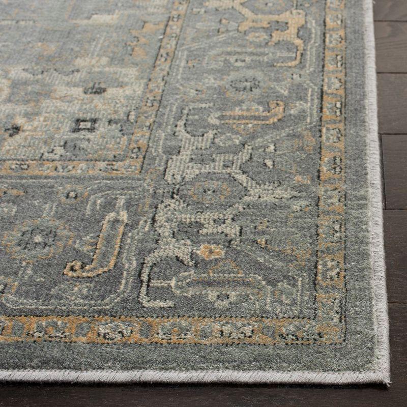 Vintage VTG114 Power Loomed Indoor Skid-Resistant Area Rug - Grey/Multi - 6'7"x9'2" - Safavieh
