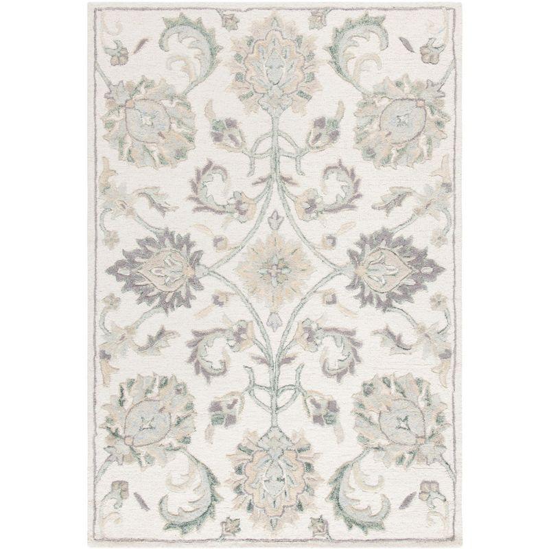 Glamour GLM624 Hand Tufted Indoor Area Rug - Ivory/Grey - 4'x6' - Safavieh