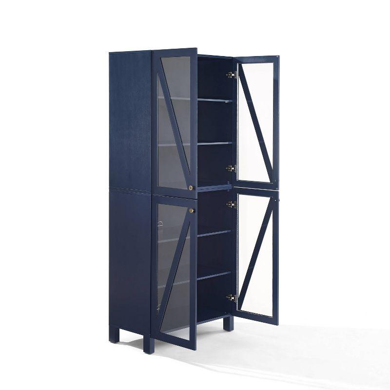 Navy Tall Freestanding Storage Pantry with Adjustable Shelving