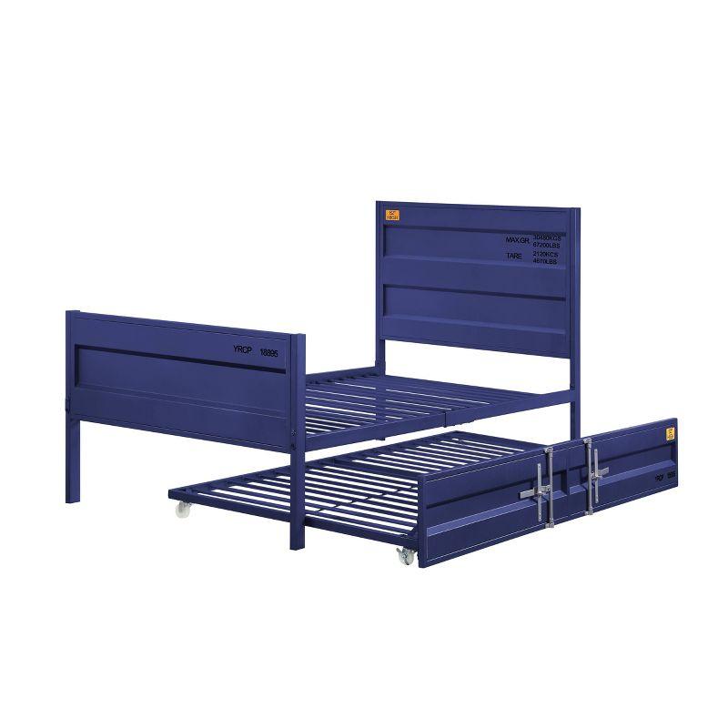 Cargo 79" Full Bed Blue - Acme Furniture: Contemporary Metal, No Box Spring Required