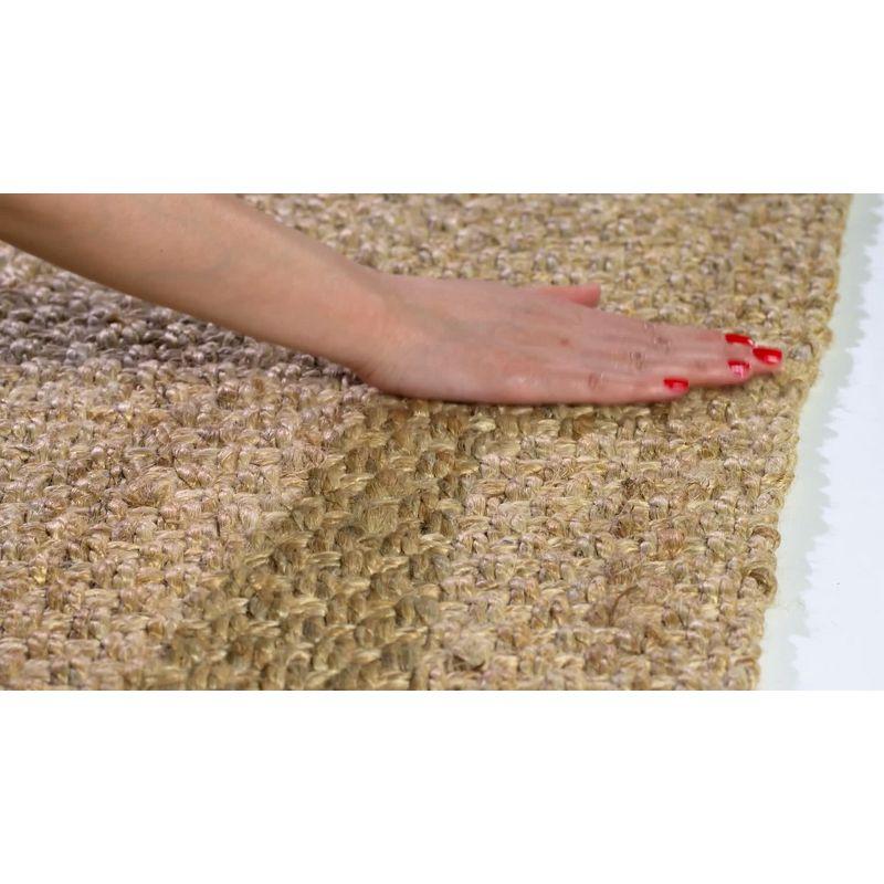 Hand-Woven Jute Runner Rug in Natural - 27" x 7"