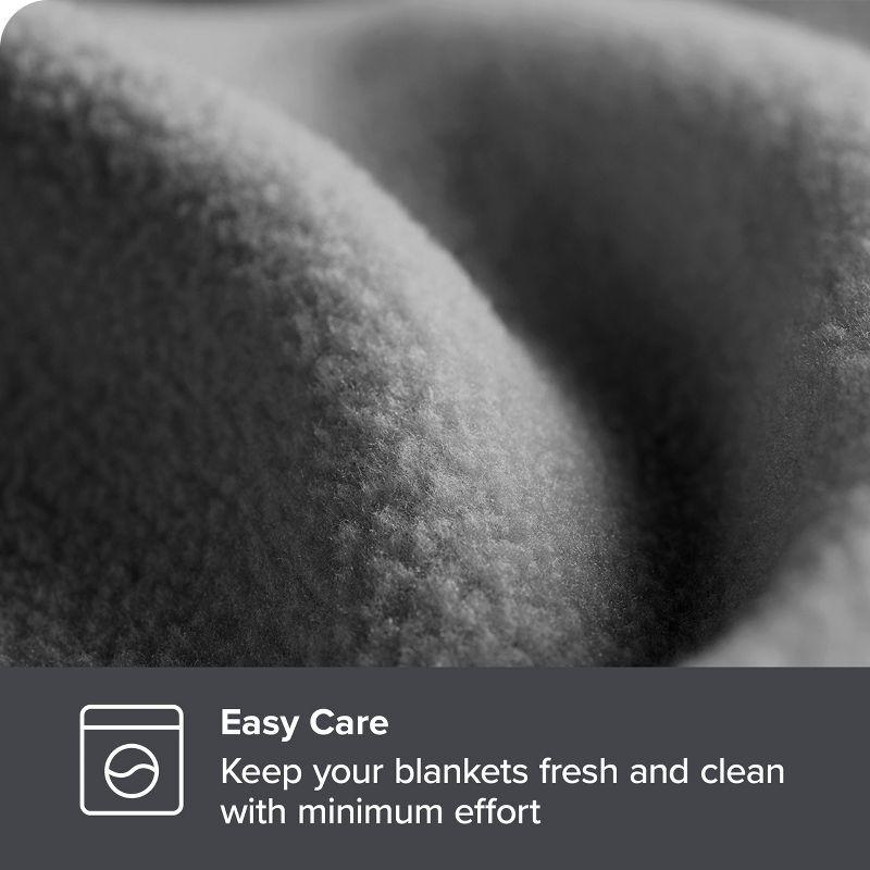 Lightweight Polar Fleece Blanket by Bare Home