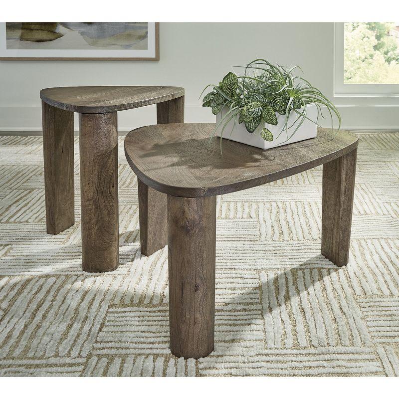 Signature Design by Ashley Reidport Accent Coffee Table (Set of 2), Grayish Brown