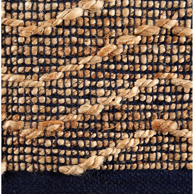 Design Imports Natural Jute Chevron - French Blue - 2 X 3 Ft