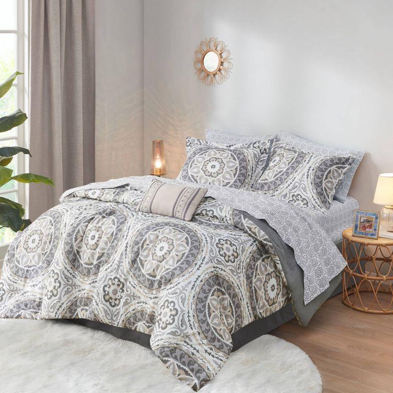 510 Design Estrin 9 PC Comforter Set with Cotton Bed Sheets