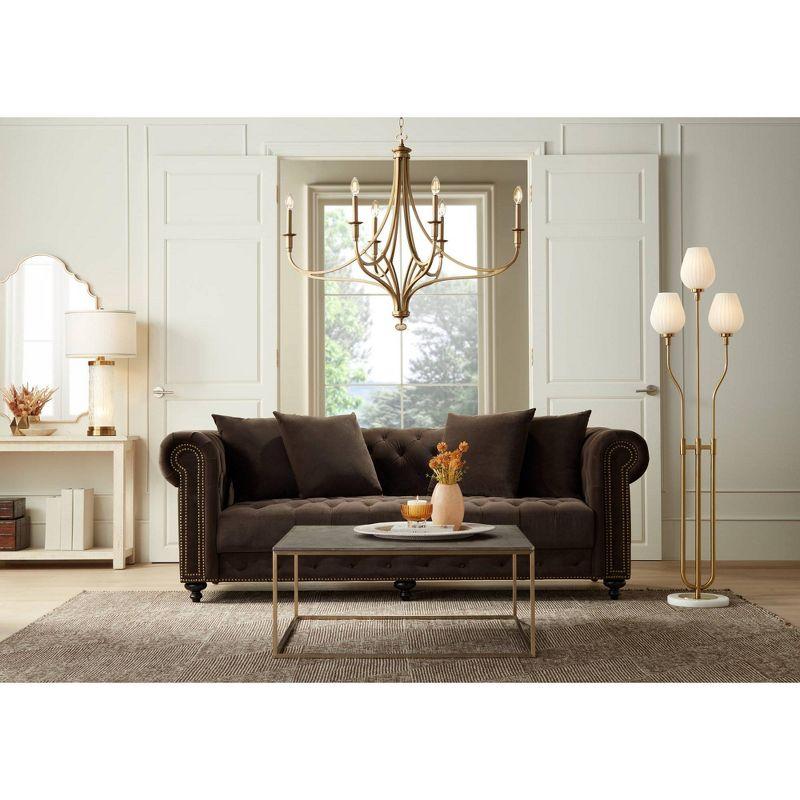 Minka Lavery Brushed Honey Gold Chandelier 40" Wide Modern 6-Light Fixture for Dining Room House Foyer Kitchen Entryway Bedroom