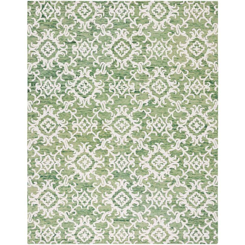 Blossom BLM104 Hand Tufted Indoor Area Rug - Green/Ivory - 8'x10' - Safavieh