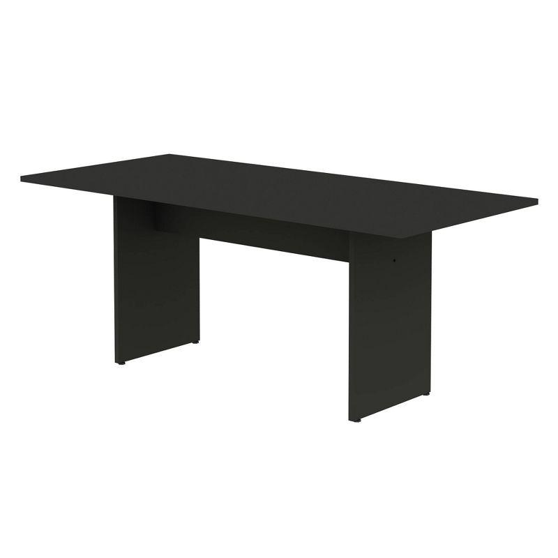 3pc Nomad 67.91" Modern Dining Set Gray - Manhattan Comfort: MDF Construction, Seats 6, Double Pedestal Table