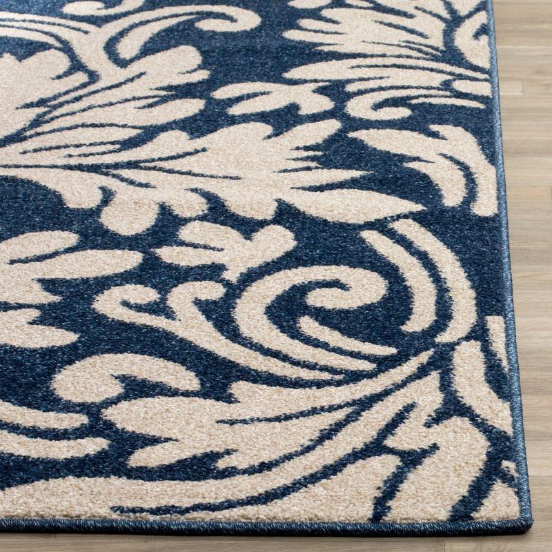 Amherst AMT425 Power Loomed Indoor Area Rug - Navy/Ivory - 6'x9' - Safavieh