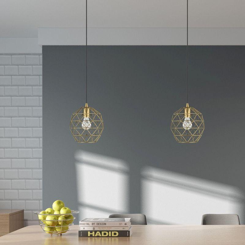 Livex Lighting Geometric Shade 1 - Light Pendant in  Antique Brass