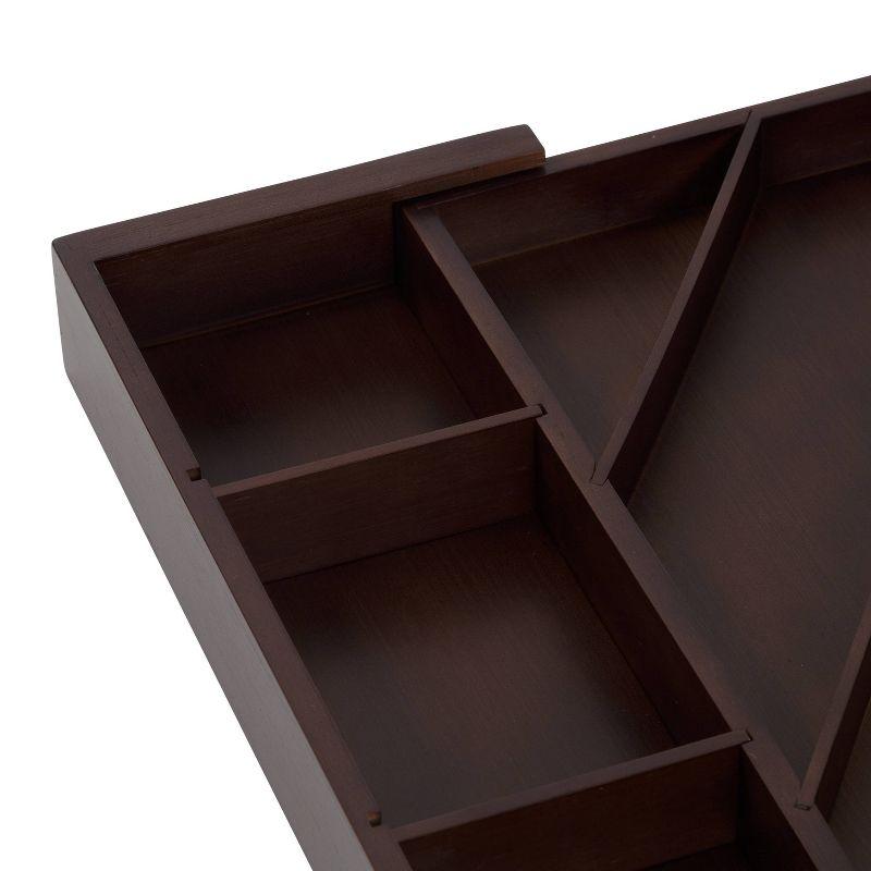 Honey-Can-Do Bamboo Diagonal Drawer Organizer - Walnut