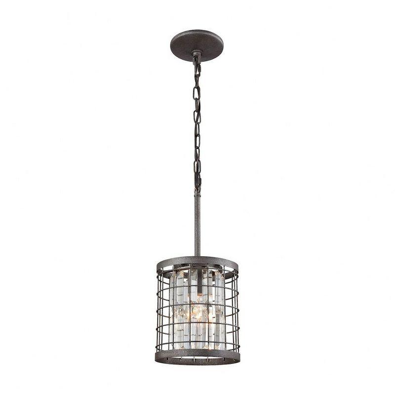 Elk Home Nadina 1 - Light Pendant in  Silverdust Iron