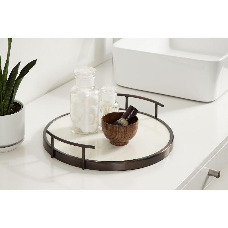 Kate and Laurel Marbury Tray, 14" Diameter, Bronze