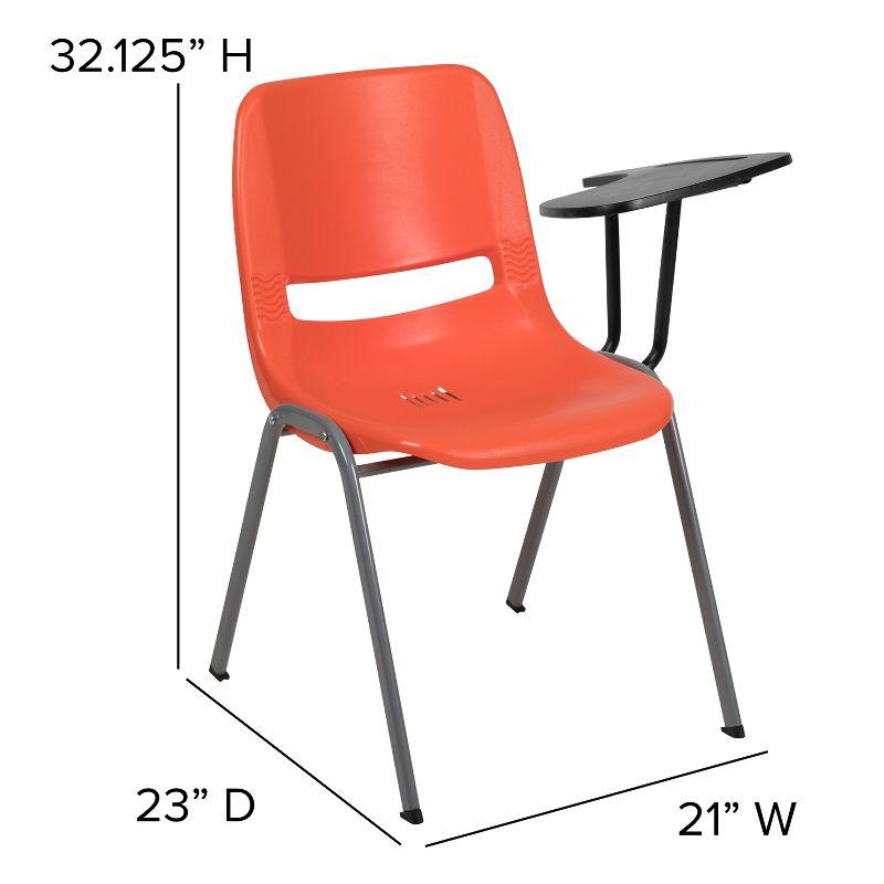 Flash Furniture Westley Ergonomic Shell Chair with Left Handed Flip-Up Tablet Arm