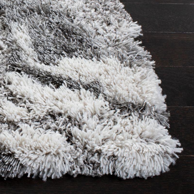 Horizon Shag 800 HZN890 Machine Made Area Rug - 5'x5' - Grey/Ivory - Safavieh