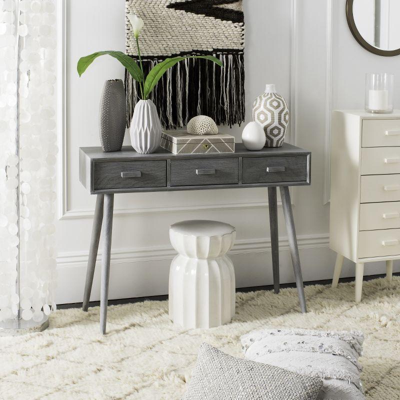 Albus 3 Drawer Console Table - CNS5701C - Gray - Safavieh