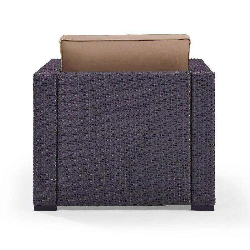 Biscayne Outdoor Wicker Armchair - Mocha - Crosley