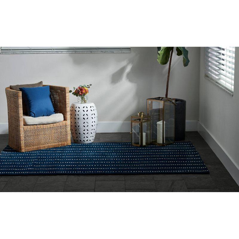 Posey Hand-Tufted Wool Rug - Navy / 3'6" x 5'6"