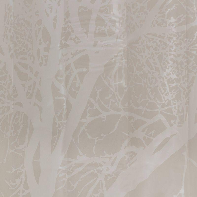 Tree EVA Shower Curtain - Pearl: Splash Home, Ethylene Vinyl Acetate, Machine Washable, Buttonhole Top