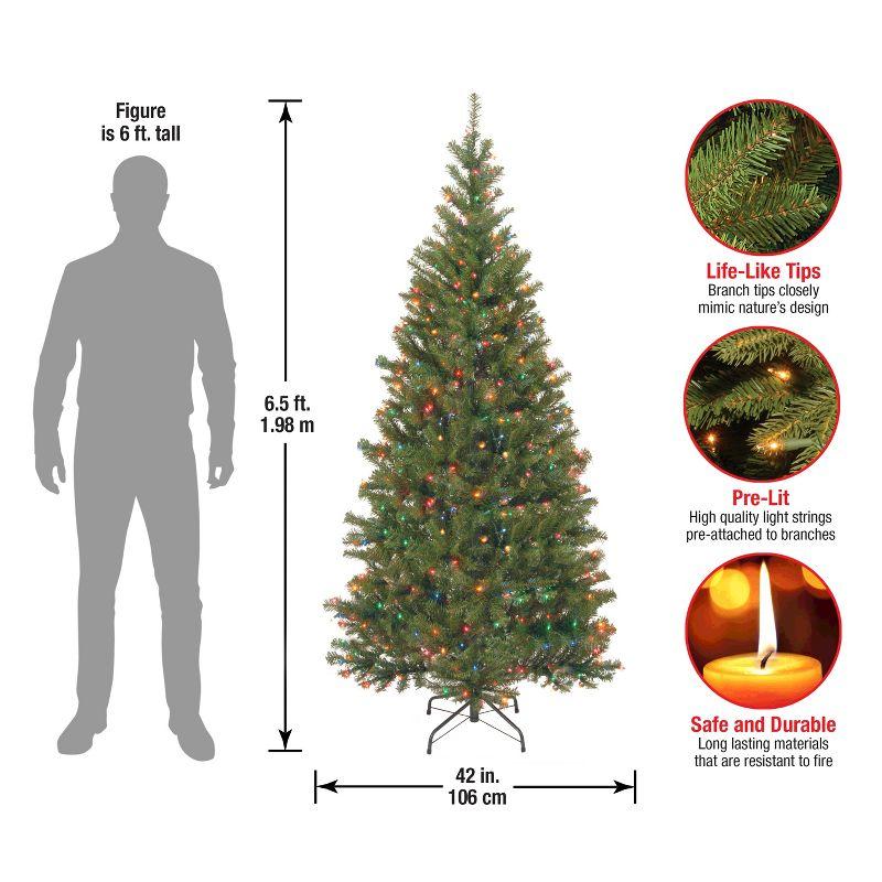 Prelit Slim Aspen Spruce Artificial Christmas Tree Multicolor Lights - National Tree Company