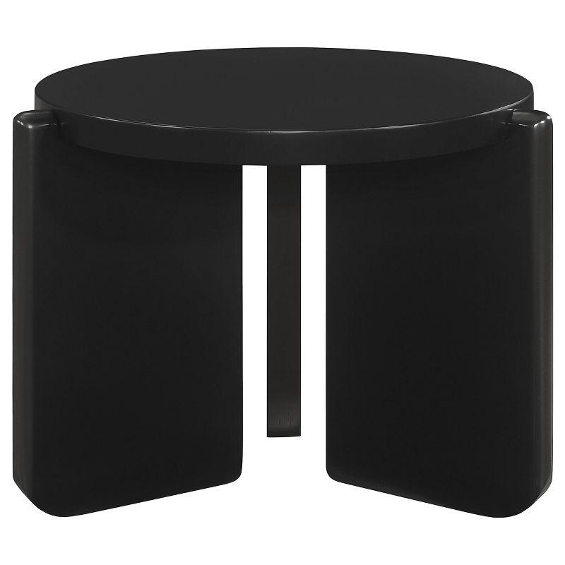 Coaster Home Furnishings Cordova Round Solid Wood End Table Black