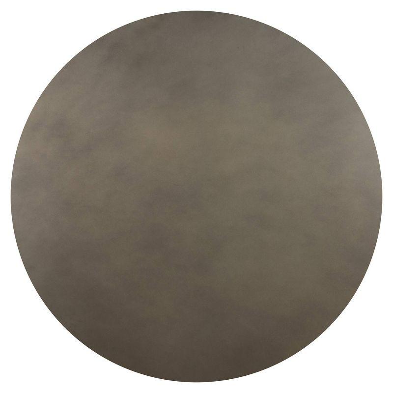 Manchester Modern Concrete and Acacia Round Dining Table Gray - Armen Living