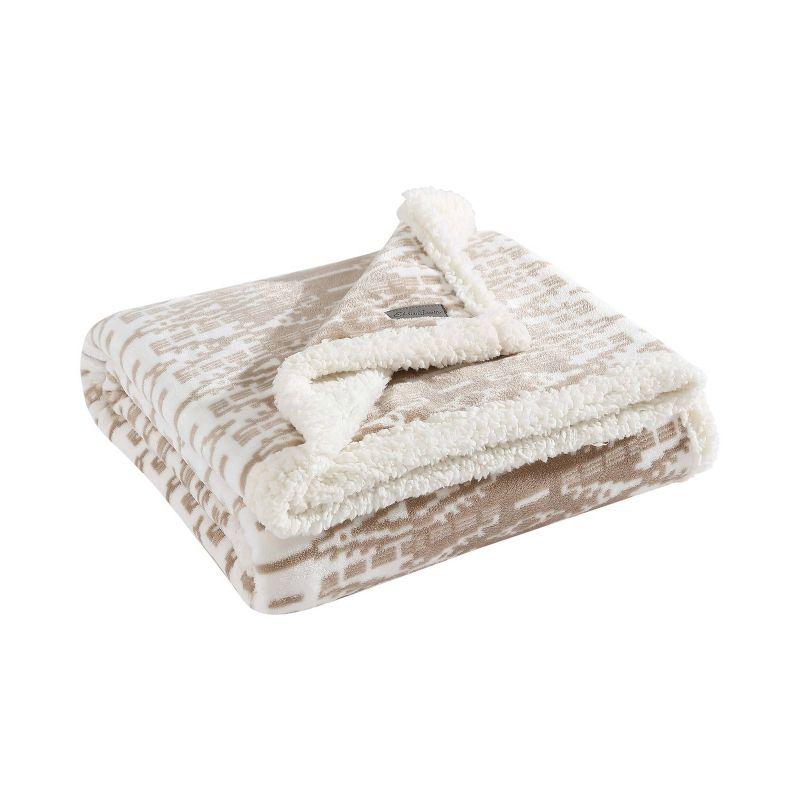 Eddie Bauer Eddie Bauer Printed Plush Fleece/Sherpa Throw Blankets