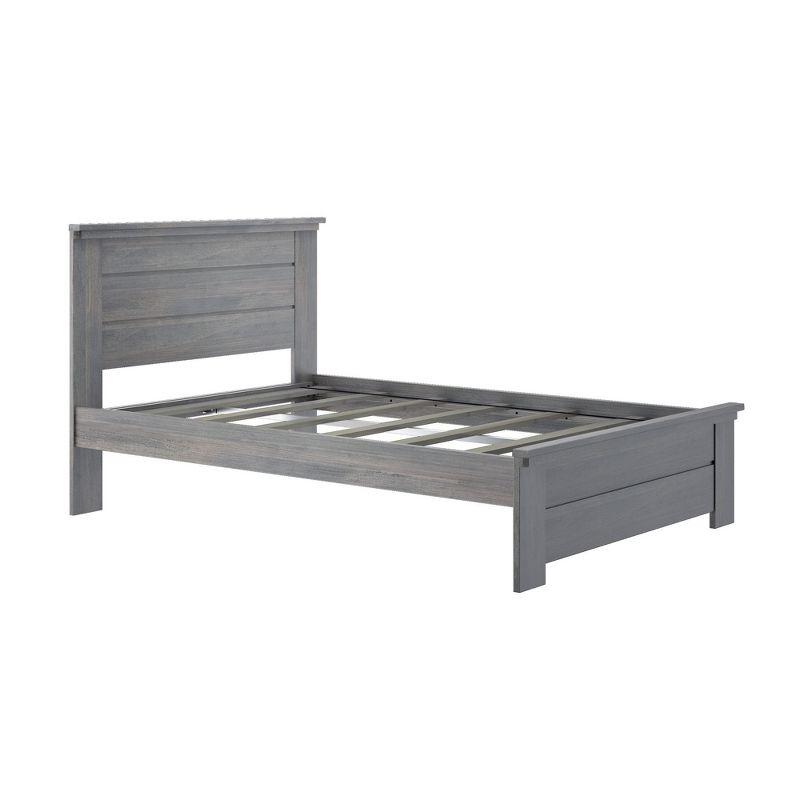 Plank+Beam Farmhouse Full Size Bed Frame with Headboard, Solid Wood Platform Bed