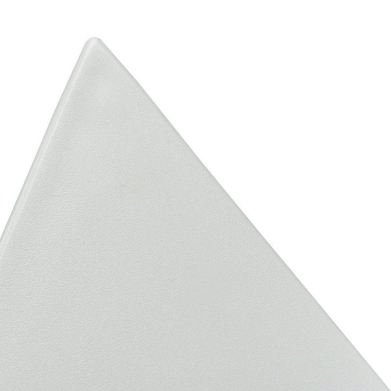 Vibrant White Polycarbonate Triangular Vanity Stool