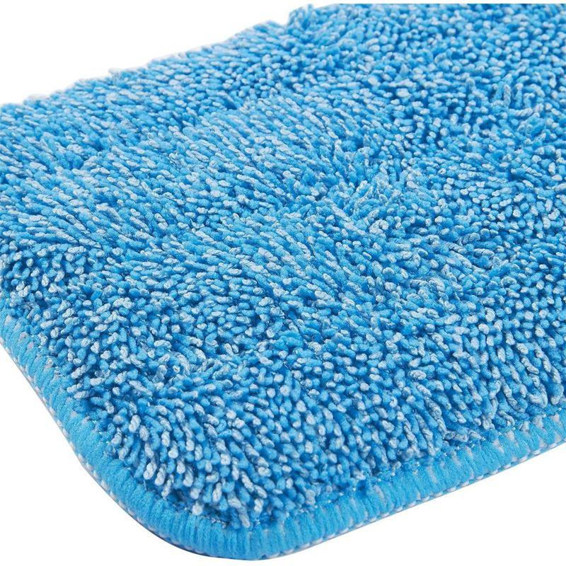 Juvale 10-Pack Microfiber Mop Pads - Reusable and Washable Replacement Flat Heads for Cleaning Hardwood Floor (16.5 in, Blue)