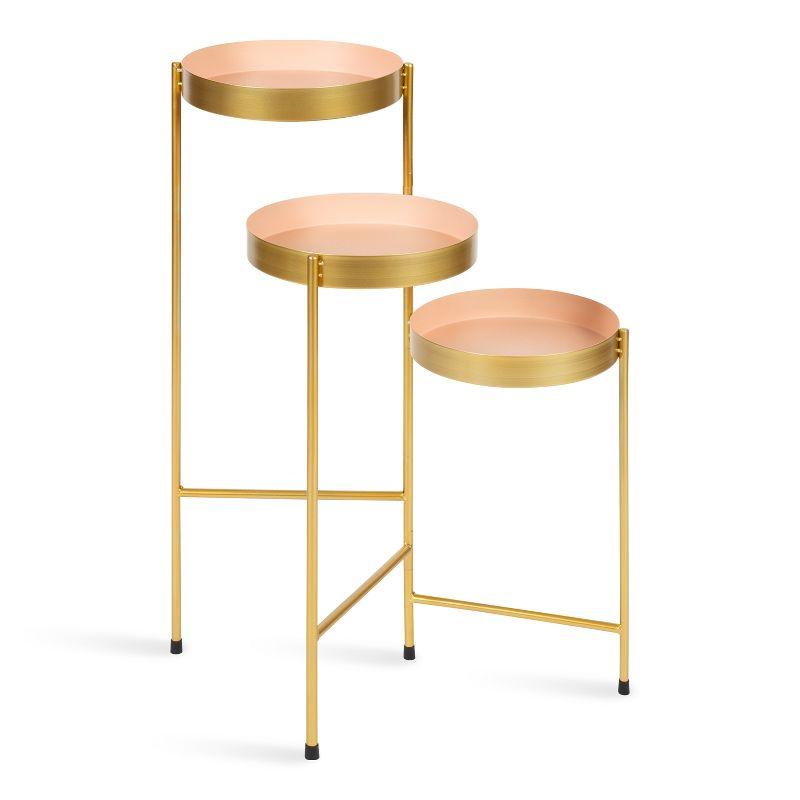 Kate and Laurel - Finn Metal Tri-Level Plant Stand