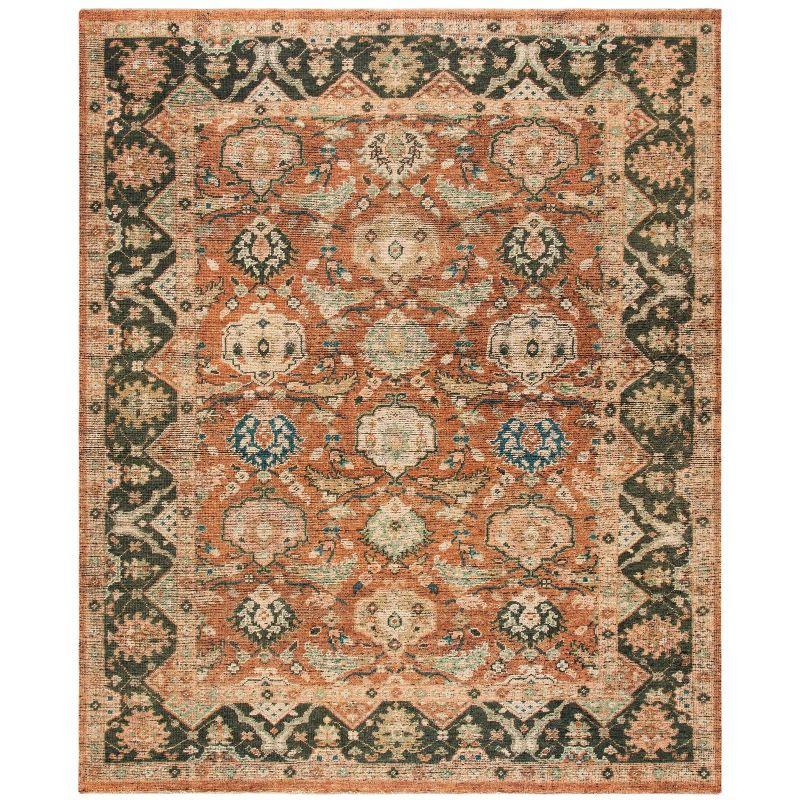 Izmir IZM105 Hand Knotted Area Rug - Red/Black - 9'x12' - Safavieh