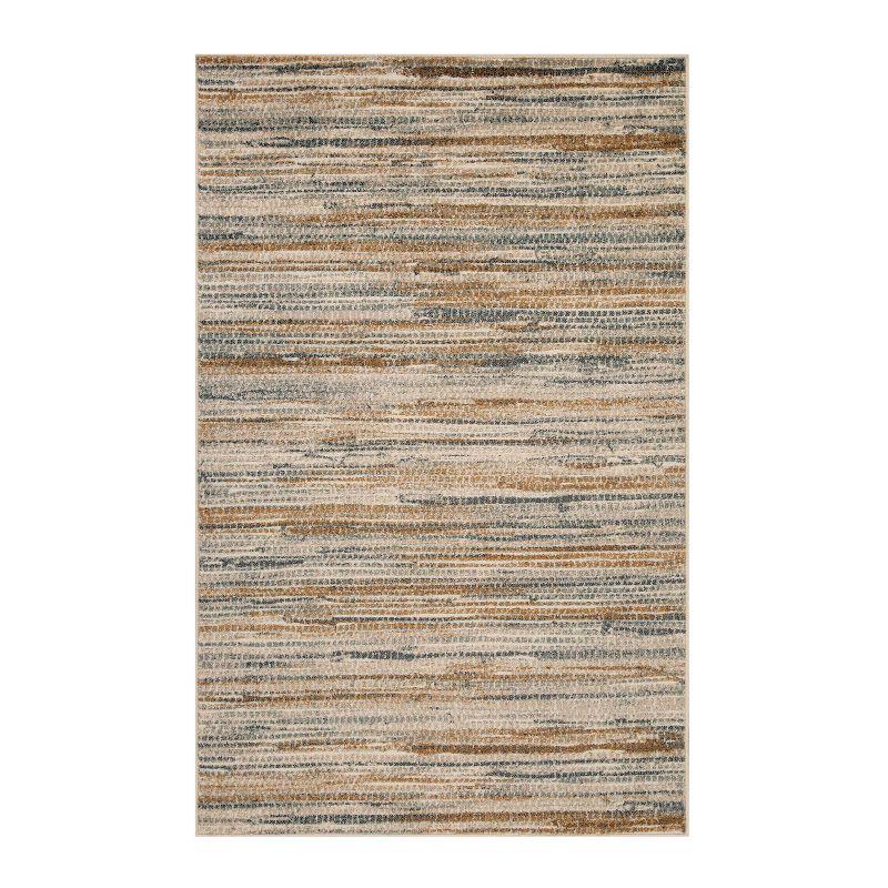 Modern Abstract Area Rug in Gold
