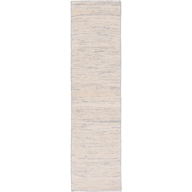 Hand-Knotted Artisan Gray 27" Wool Blend Non-Slip Runner Rug