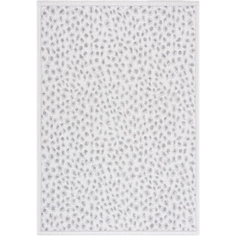 Courtyard Ivory & Grey Easy-Care Indoor/Outdoor Area Rug